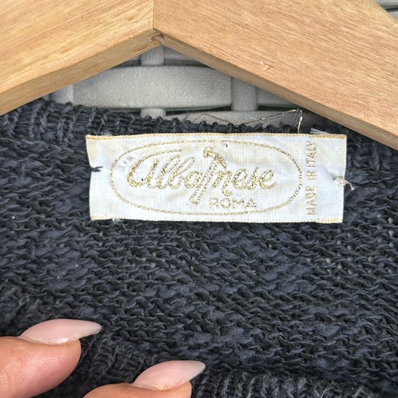 Black Sweater with Beaded Fringe - Picture 2 of 5